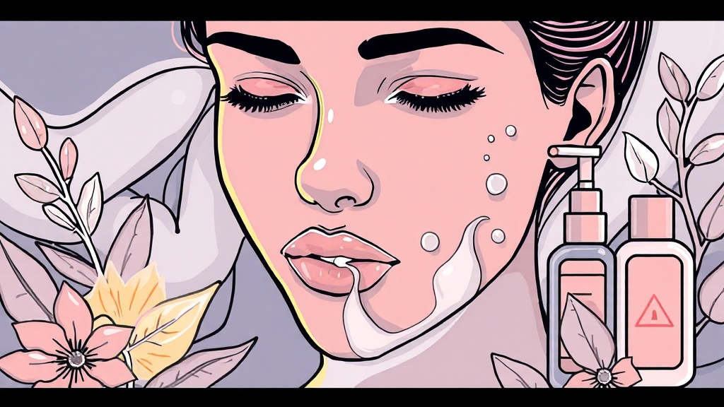 좁쌀 여드름 홈케어: 로션과 함께하면 좋은 방법 (illustration 스타일)