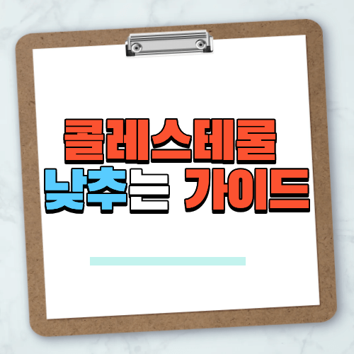 콜레스테롤 낮추는 가이드