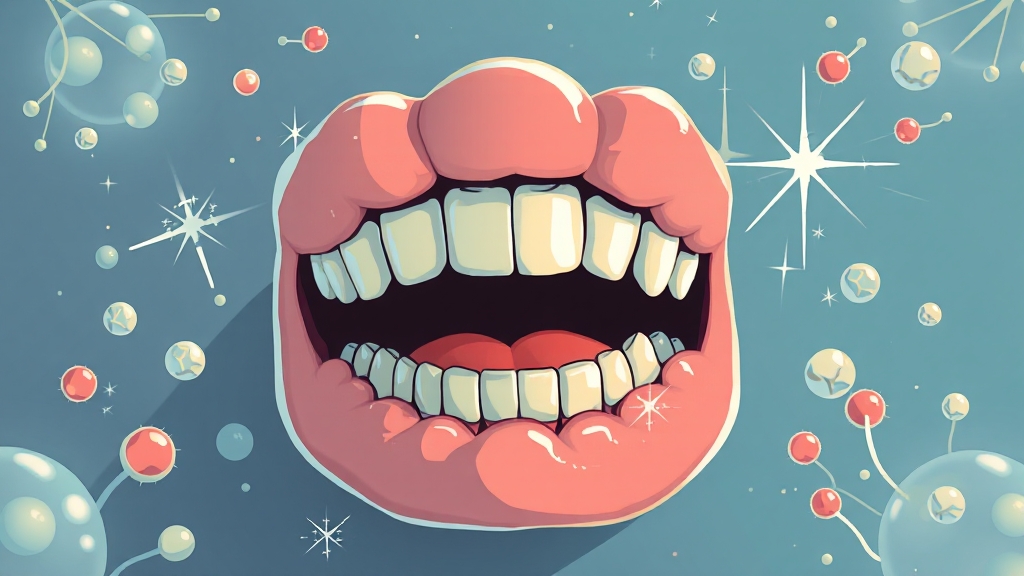 구강유산균 효능 및 필요성 (illustration 스타일)