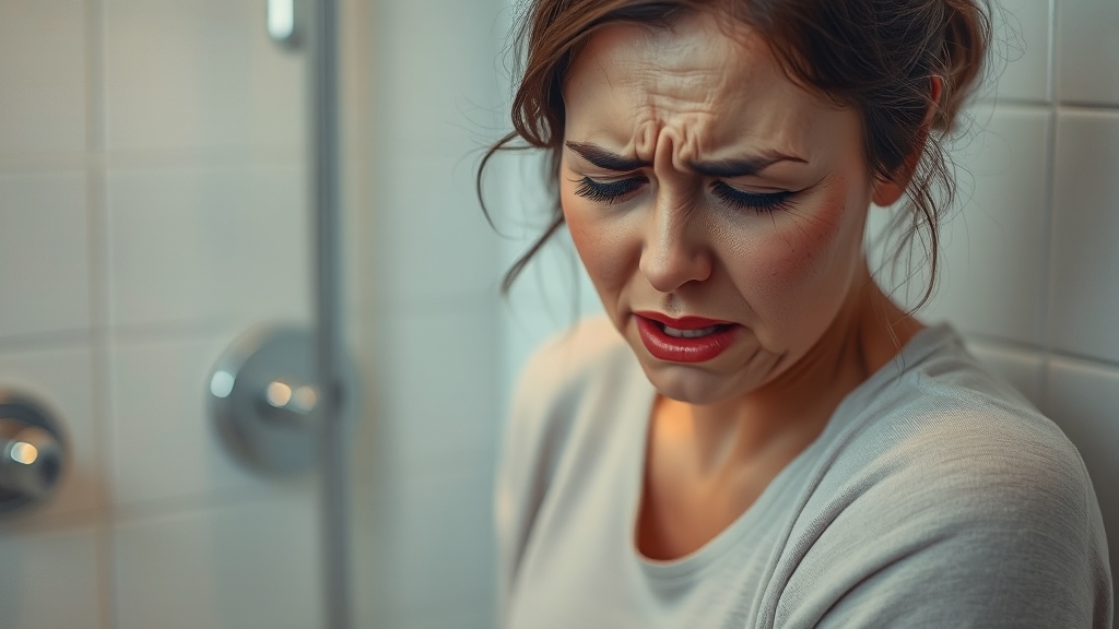 방광염 주요 증상 (watercolor 스타일)