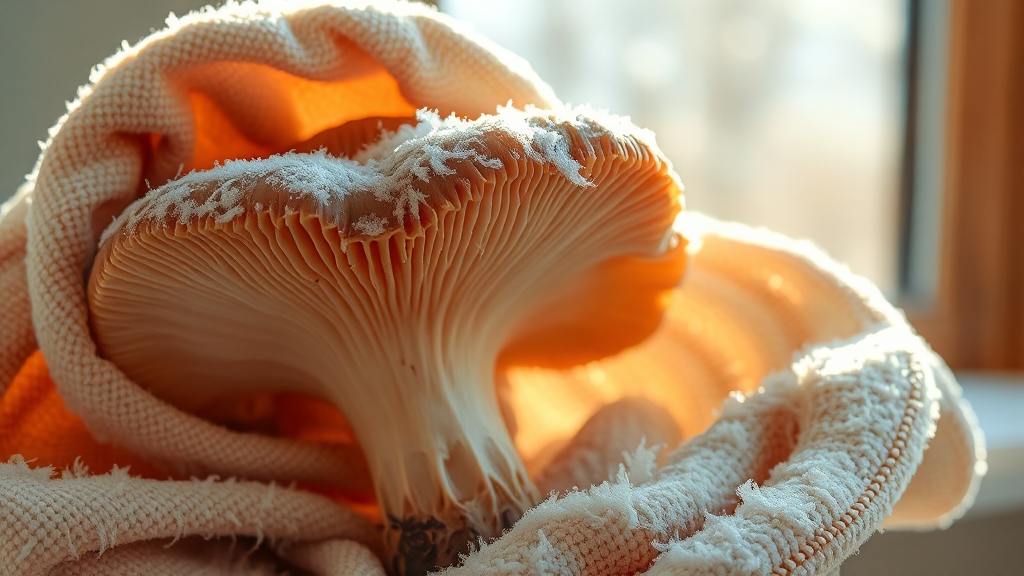 노루궁뎅이버섯 보관법 (realistic 스타일)