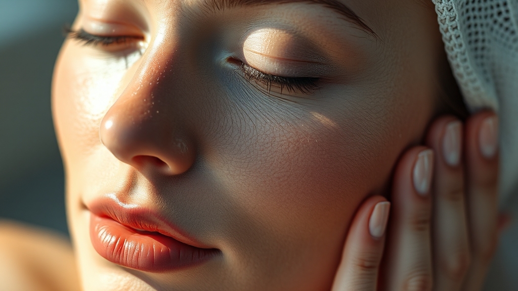 마사지가 피부 재생에 미치는 영향 (realistic 스타일)