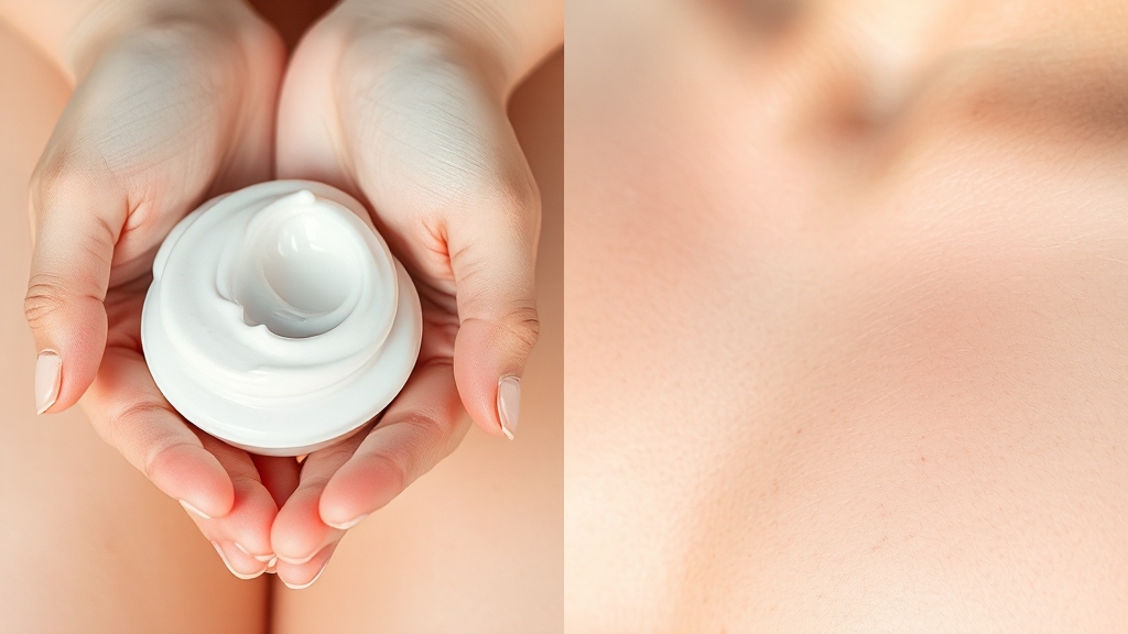 재생 크림 마사지 시 주의사항 (watercolor 스타일)