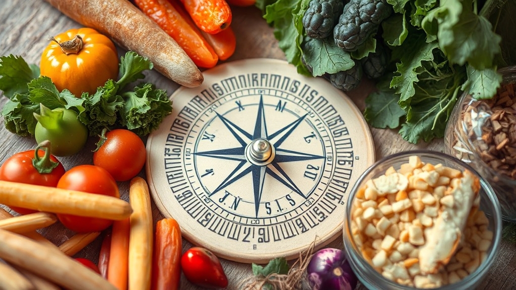 GI 지수, 혈당 관리의 나침반 (realistic 스타일)