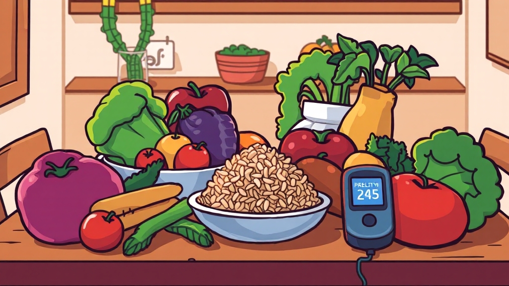 저GI 식품, 똑똑하게 고르기 (cartoon 스타일)