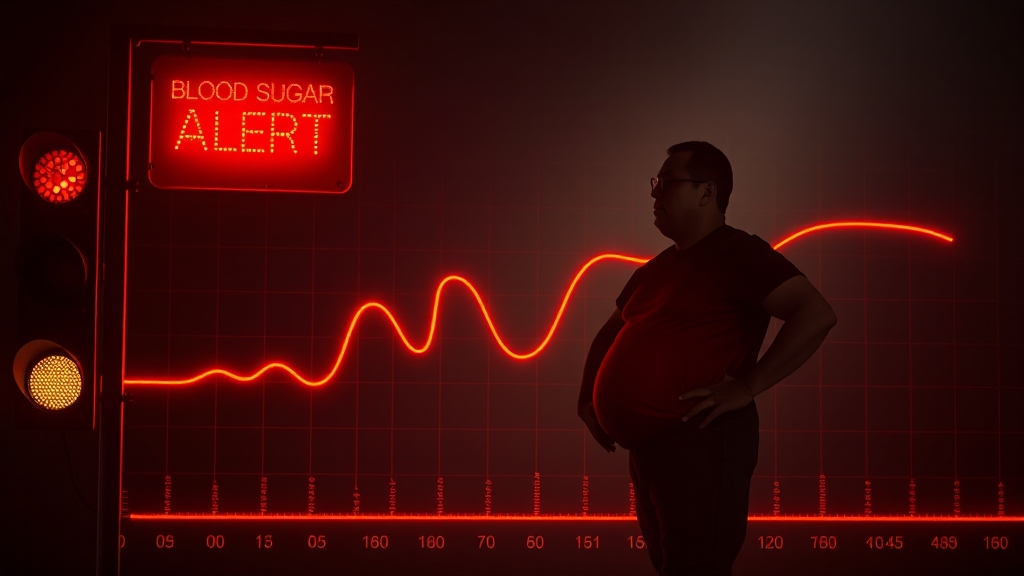혈당 스파이크 위험성 (realistic 스타일)