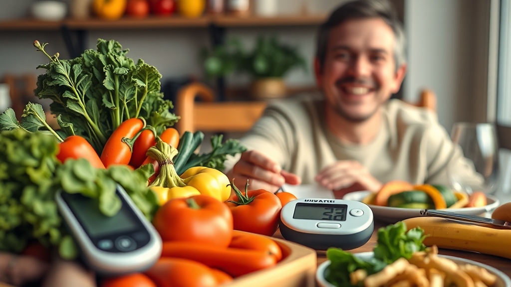 건강한 혈당 유지 (realistic 스타일)