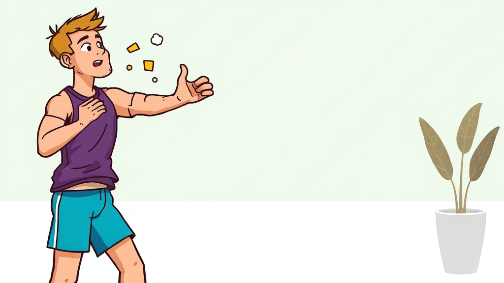 운동과 콜린성 두드러기의 관계 (cartoon 스타일)