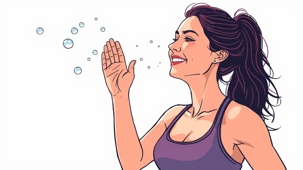 운동 시 콜린성 두드러기 관리 전략 (illustration 스타일)