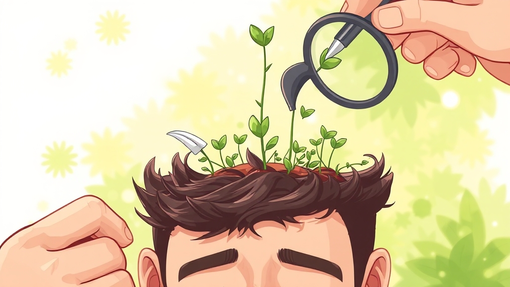 모발이식 과정, 단계별 완벽 가이드 (illustration 스타일)