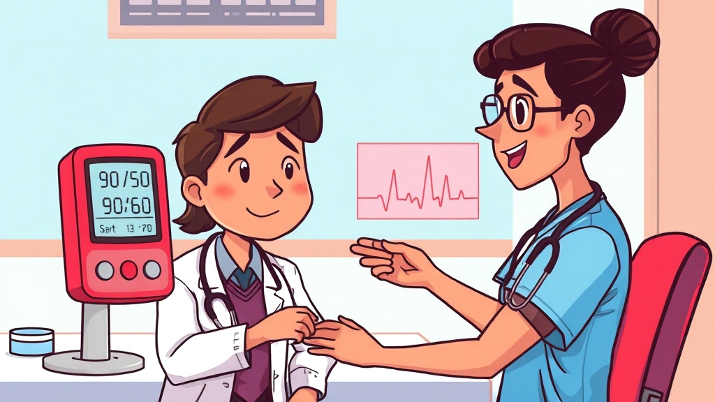 저혈압 진단 기준 (cartoon 스타일)