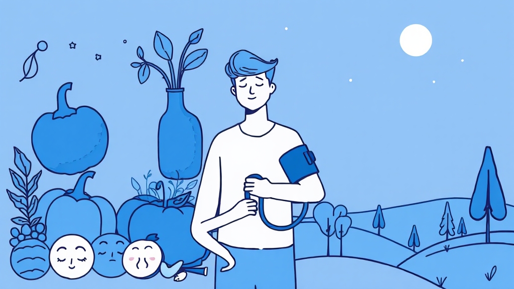 혈압 낮추는 생활 습관 10가지 (illustration 스타일)