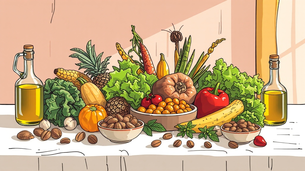 혈압 관리를 위한 식습관 개선 (illustration 스타일)