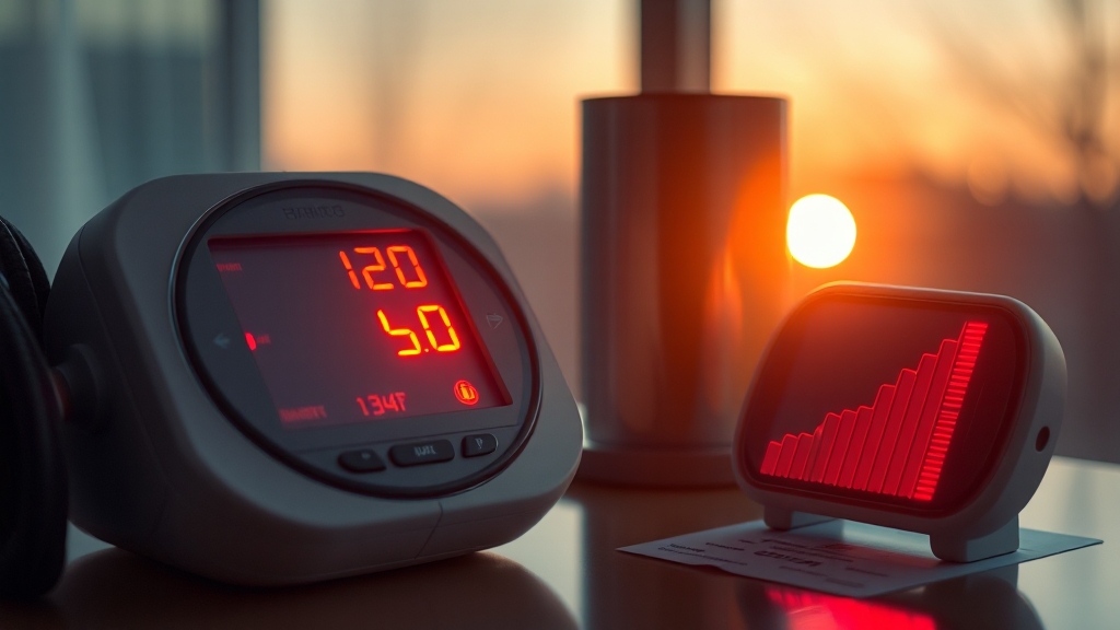 아침저녁 혈압 차이, 왜 중요? (realistic 스타일)