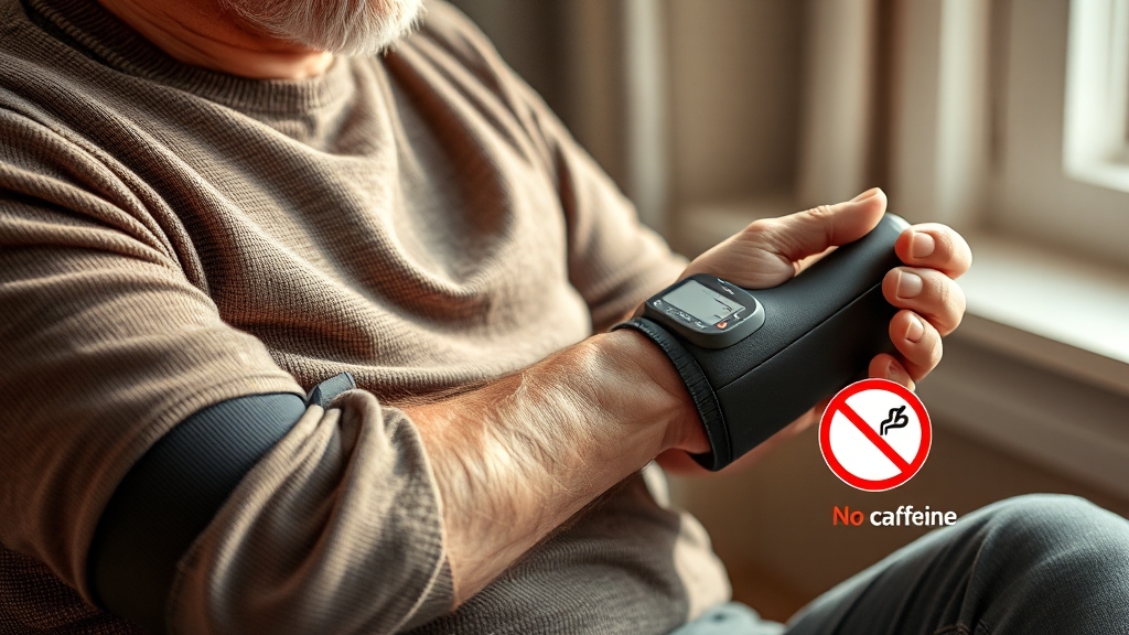 정확한 혈압 측정 준비 (realistic 스타일)