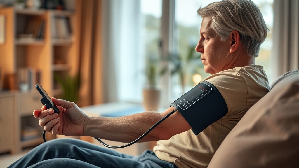 올바른 혈압 측정 자세와 방법 (realistic 스타일)