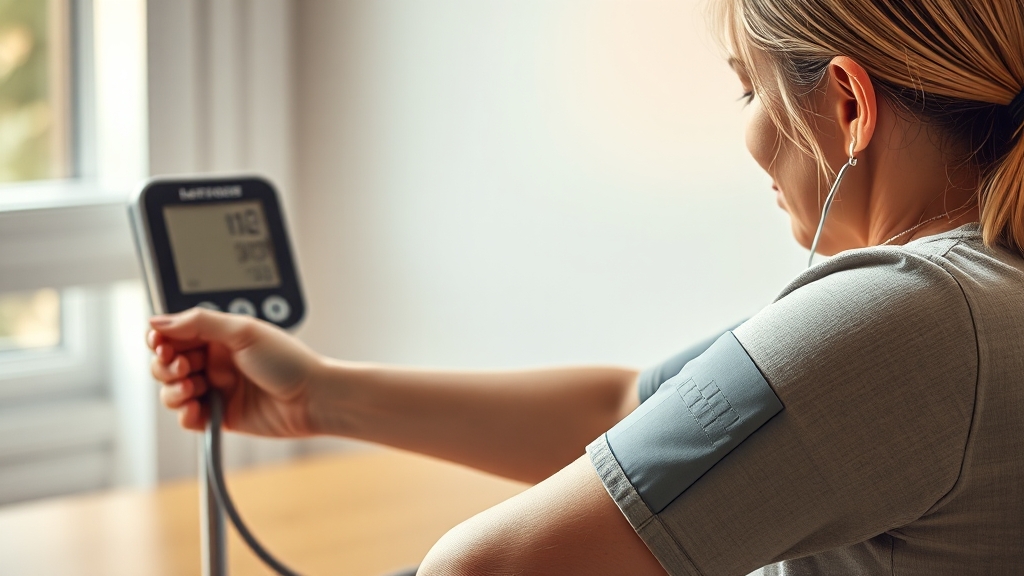 가정 혈압 측정 시 주의사항 (realistic 스타일)