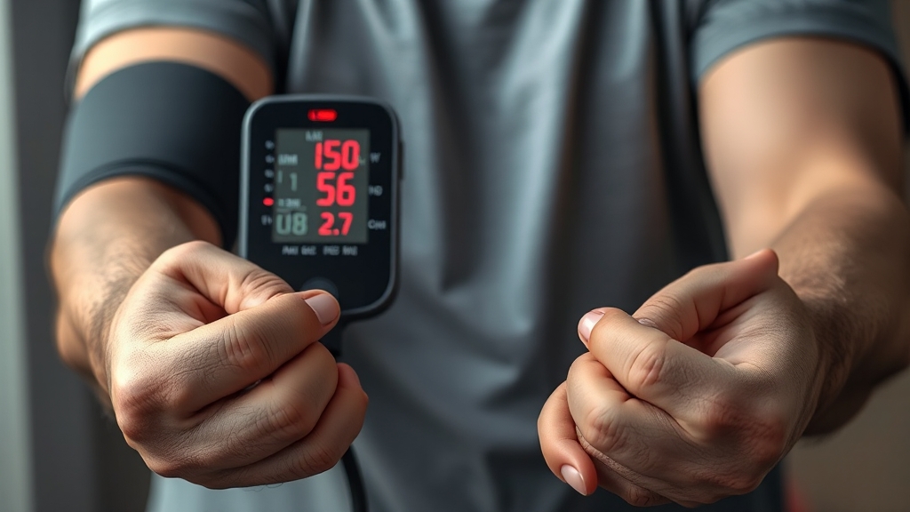 좌우 팔 혈압 차이와 의미 (realistic 스타일)