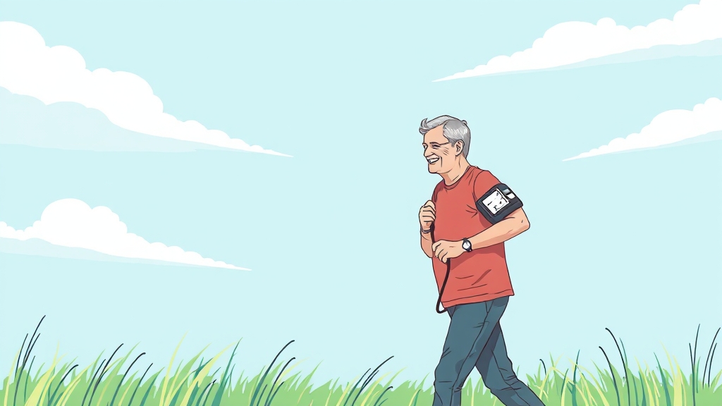 고혈압 낮추는 운동 루틴 A to Z: 종류, 강도, 시간, 주의사항 완벽 가이드 6 고혈압 환자를 위한 운동 강도 및 시간 (illustration 스타일)