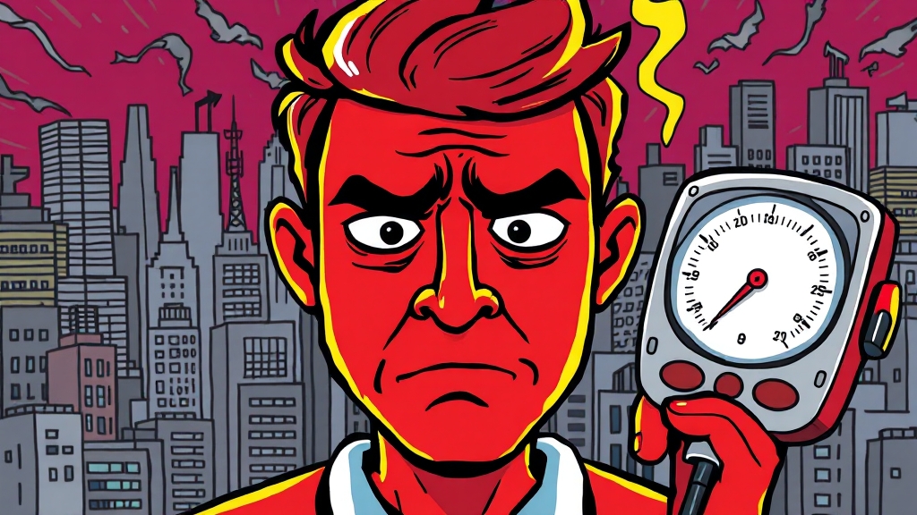 스트레스와 혈압 관계 (cartoon 스타일)