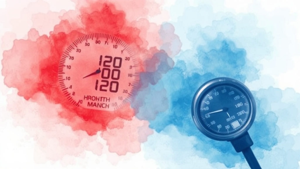 고혈압 vs 저혈압: 차이점 (watercolor 스타일)