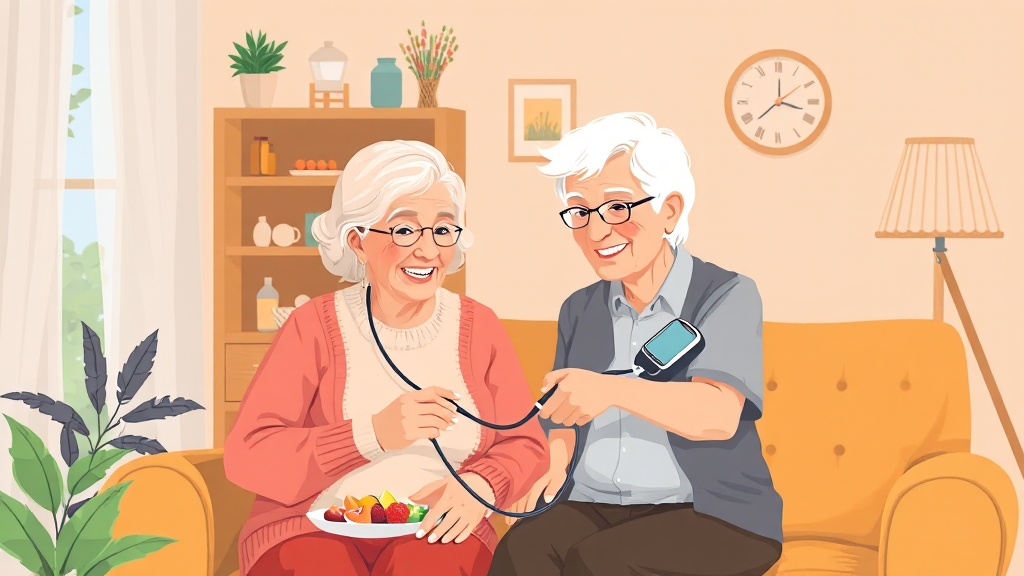 혈압에 영향을 주는 요인들 (illustration 스타일)