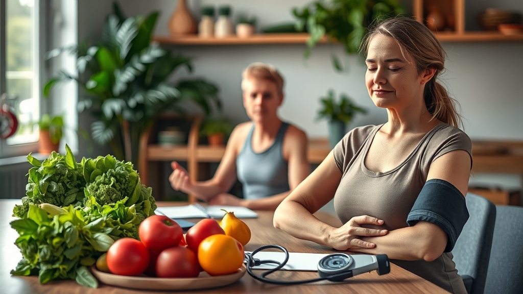 혈압 관리를 위한 생활 습관 (realistic 스타일)