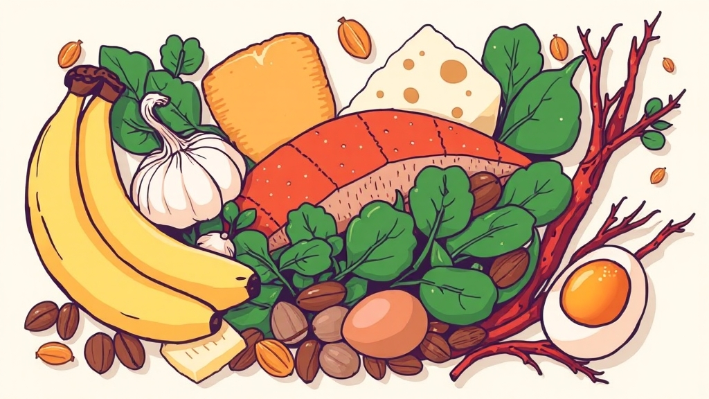 고혈압 & 저혈압에 좋은 음식 (illustration 스타일)