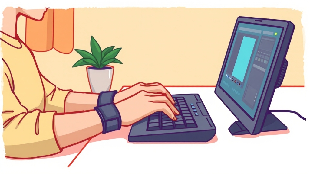 일상생활 속 손목 관리 꿀팁 (cartoon 스타일)