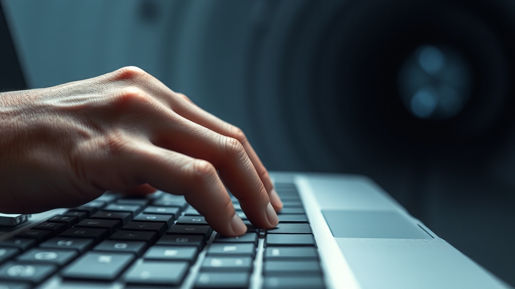 손목터널증후군 발생 원인 (realistic 스타일)