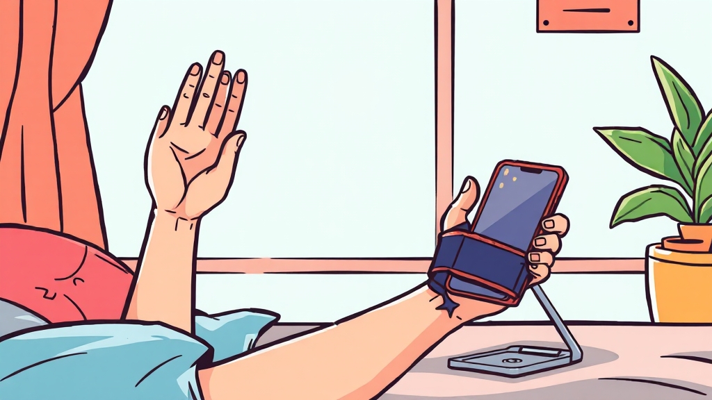 손목터널증후군 생활 속 관리법 (cartoon 스타일)