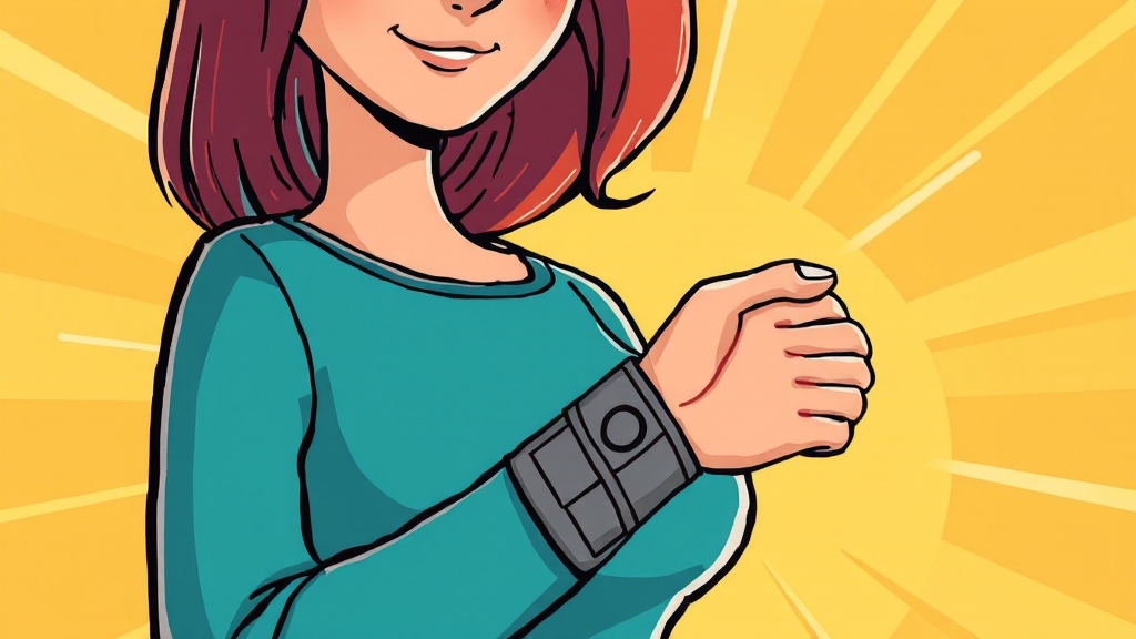 손목 통증 원인 (cartoon 스타일)