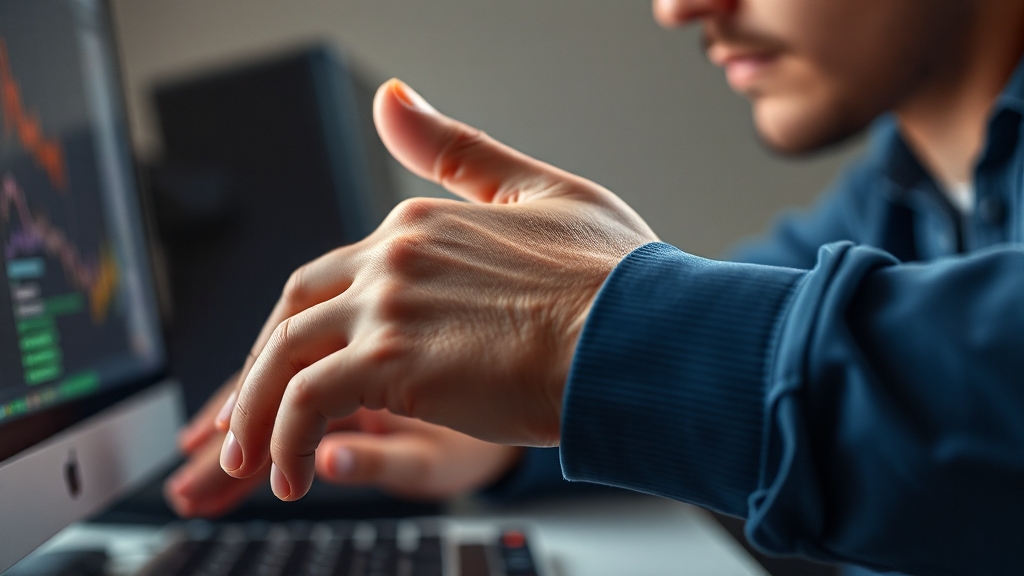 손목 통증 증상 (realistic 스타일)