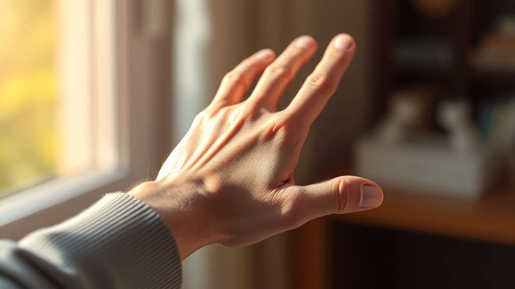 손목 스트레칭 효과 (realistic 스타일)