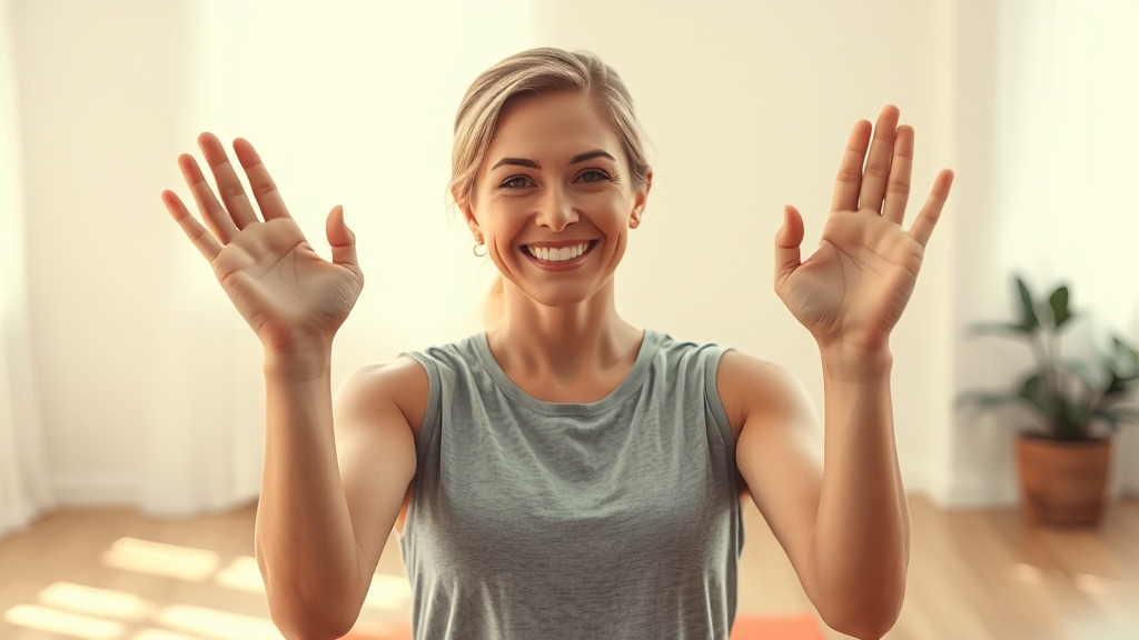 손목 스트레칭 방법 (realistic 스타일)