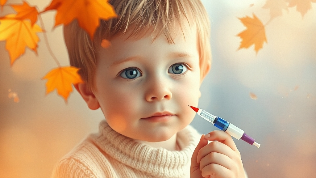 최적의 독감 예방접종 시기 (watercolor 스타일)