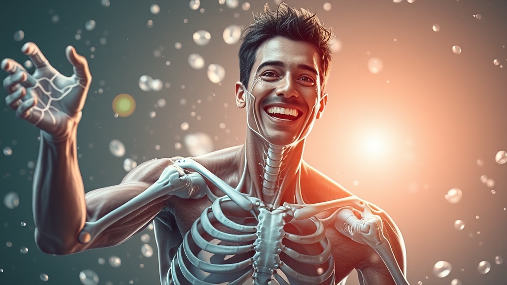 마그네슘 A to Z: 효능, 결핍 증상, 종류별 선택, 복용법, 부작용 완벽 가이드 4 마그네슘 효능, 뼈, 근육, 에너지! (realistic 스타일)