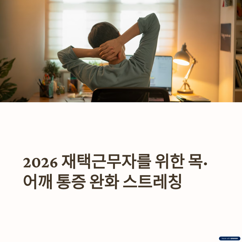 재택근무자를 위한 목, 어깨 통증 완화 스트레칭