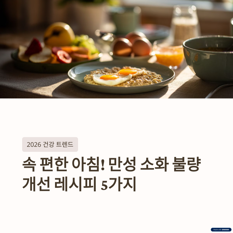 소화 불량 개선 레시피